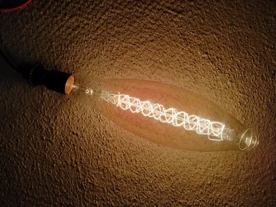 Retro Clásico Antiguo Decoración Bombillas (2) Gigante GE Zenith 19" largo Foto 1 de 3