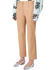 RRP โฌ679๐ MAX MARA Trousers in Lamb LEATHER Usa6_ It40_ De36_ Uk8_ Fr38 - Picture 1 of 24