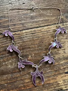 Collar KA Rasmussen plata esterlina esmalte Noruega noruego vintage 311 - Imagen 1 de 9