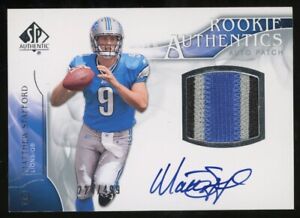 2009 Upper Deck UD SP Authentic Matthew Stafford RPA RC Rookie Patch AUTO /499