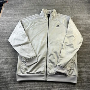 Adidas Jacket Mens Large Beige Tan Essential Tricot Track Camouflage - Picture 1 of 9