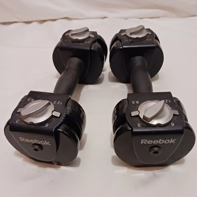 Juego de mancuernas ajustables reebok 12,5 libras cada uno Foto 1 de 4