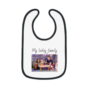 Personalized Baby Bib, Cute Family Bib for Toddlers, Baby Shower Gift, My Lovely - Picture 1 of 16