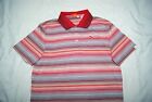 puma polo shirt youth XL striped red blue dry cell golf
