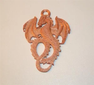 Dragon Pendant 3D Printed Necklace Jewelry Unique Gift Medieval Fantasy - Picture 1 of 12