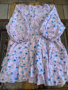 Love Shack Fancy Target Esme Wrap Mini Dress Pink Floral NWOT 3X Rare - Picture 1 of 9