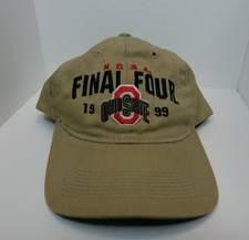 Vintage Tan OHIO STATE BUCKEYES 1999 FINAL FOUR BLACK HAT Snapback NCAA OSFA