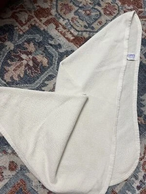 Curity Baby Blanket Waffle Weave Thermal USA 100% Cotton Beige  25"x32" - Image 1 of 4