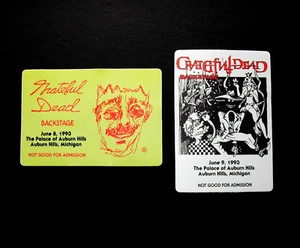 Grateful Dead Backstage Pass Michigan 1993 6/8/93 6/9/93 Jerry Garcia Mouse Art - Picture 1 of 6