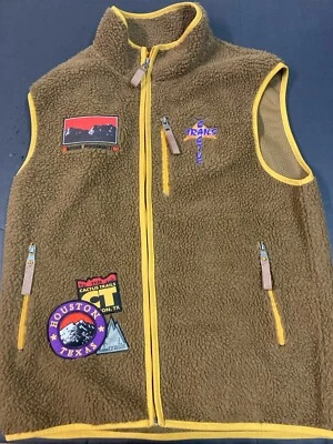 Rare Travis Scott Cactus Trails Sherpa Vest Full Zip Brown/yellow/Patches Size L - Image 1 of 4