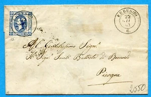 1863 ERBUSCO doppio cerchio su c.15 Litogr.II Tipo, ben marginato. RARO (289640) - Imagen 1 de 2