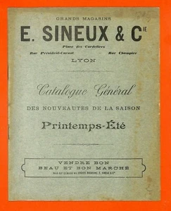 CATALOGUE " GRANDS MAGASINS E. SINEUX " DEPARTMENT STORE CATALOG LYON 1895 - Picture 1 of 11