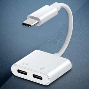 Nuevo cable conector para auriculares USB C a AUX doble tipo C 2 en 1 compatible con Google Pixel 3 - Imagen 1 de 1