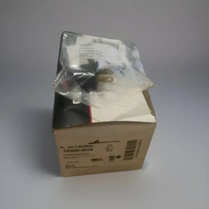 ENCHUFE DE MANGO PLANO CON CABLE Cooper 183BK negro sin conexión a tierra (1 CAJA 25) - Imagen 1 de 2