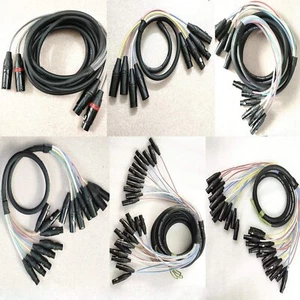 2 4 6 8 12 16 Channel 3 Pin XLR Cable Male Female Balanced Audio Extension Cord - Picture 1 of 14