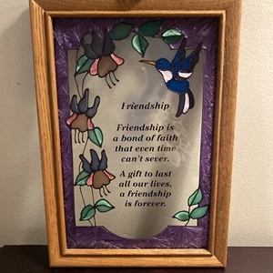 FRIENDSHIP FRAMED SUN CATCHER - Picture 1 of 5