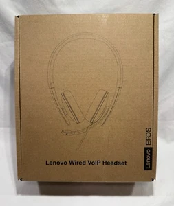 NIB Lenovo Wired VoIP Headset Wired in Black 4XD1M45626 - Picture 1 of 7