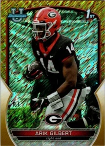 Arik Gilbert 2022 Bowman U Chrome /50 Gold Shimmer RC rifrattore 1° #54 Georgia - Foto 1 di 2