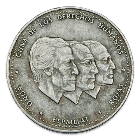 1987 Dominican Republic Half 1/2 Peso Human Rights Commemorative Coin #CAM71710 Cover