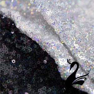Sequin Hologram Mesh 4 Way Stretch Fabric - Graphite (Price per 1m) - Dance ... - Picture 1 of 7