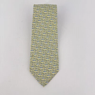 Галстук мужской шелковый VINEYARD VINES желтая и синяя рыбная тема галстук Martha's Vineyard - Изображение 1 из 4