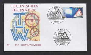 West Germany 2000 FDC/receipt - 50 years Technical Relief Agency THW - Picture 1 of 1