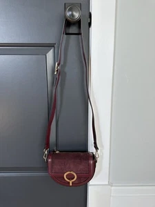 Vera Pelle Firenza Burgundy Handbag With Gold Hardware Made In Italy NWOT 6x8 - Picture 1 of 6