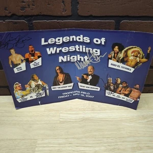 Legends of wrestling night poster with autographs from 2007 - Picture 1 of 14