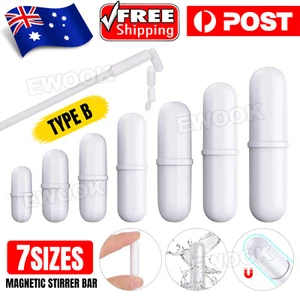 7PCS Magnetic Stirrer Bar Mixer TYPE PTFE Cover Stir Bar Stirred Solution Use AU - Picture 1 of 9