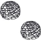 Black Iron Wire Lampshade Chandelier (2pcs)