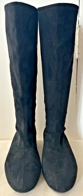 Botas Pull-up Donald J. Pliner Elastizadas Talla 8.5 M Planas Hasta la Rodilla Hechas en Italia Usadas en Excelente Condición Foto 1 de 4