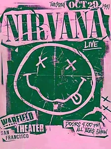 Nirvana Warfield Theatre San Francisco 1991 - Poster 30 x 40 - Bild 1 von 4