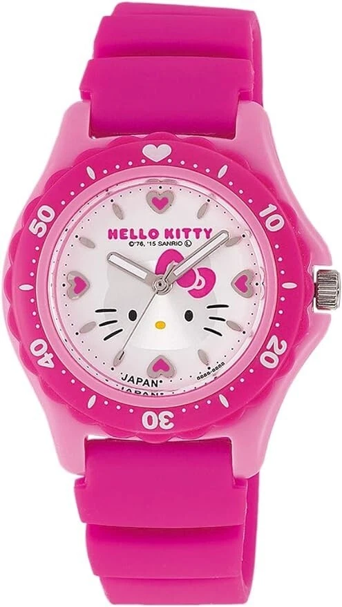 Cinturón de uretano analógico Hello Kitty impermeable esfera blanca 0029N001 rosa para mujer Foto 1 de 1