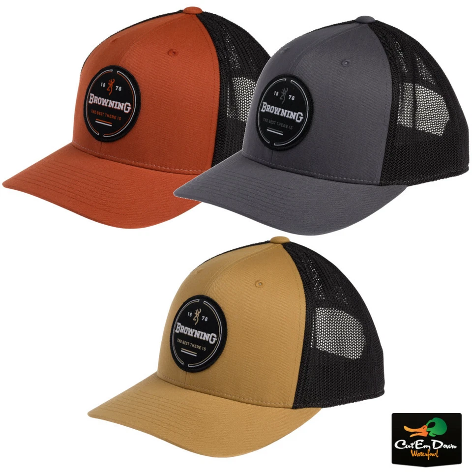 NEW BROWNING CRESCENT MESH BACK CAP BUCKMARK LOGO HAT - Image 1 of 1