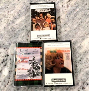 Christmas Cassette Lot (4) - Doris Day, Johnny Mathis, Robert Goulet - Picture 1 of 4