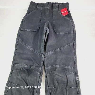 Женские эластичные штаны для бега саржи Spanx XS с эластичной талией и молниями на лодыжке  - Изображение 1 из 4