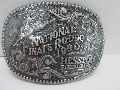 Collectors Edition National Finals Rodeo 1990 Belt Buckle Hesston Fiatagri T - Image 1 of 4