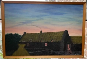 Old Time Croft By G Woods Original Pastel Shetland Escocia - Imagen 1 de 7