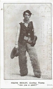 POSTAL VAQUERO FRANK REILEY C1908 VAQUERO TRAM ""ERES UN DEPORTE"" y su apuesta - Imagen 1 de 2