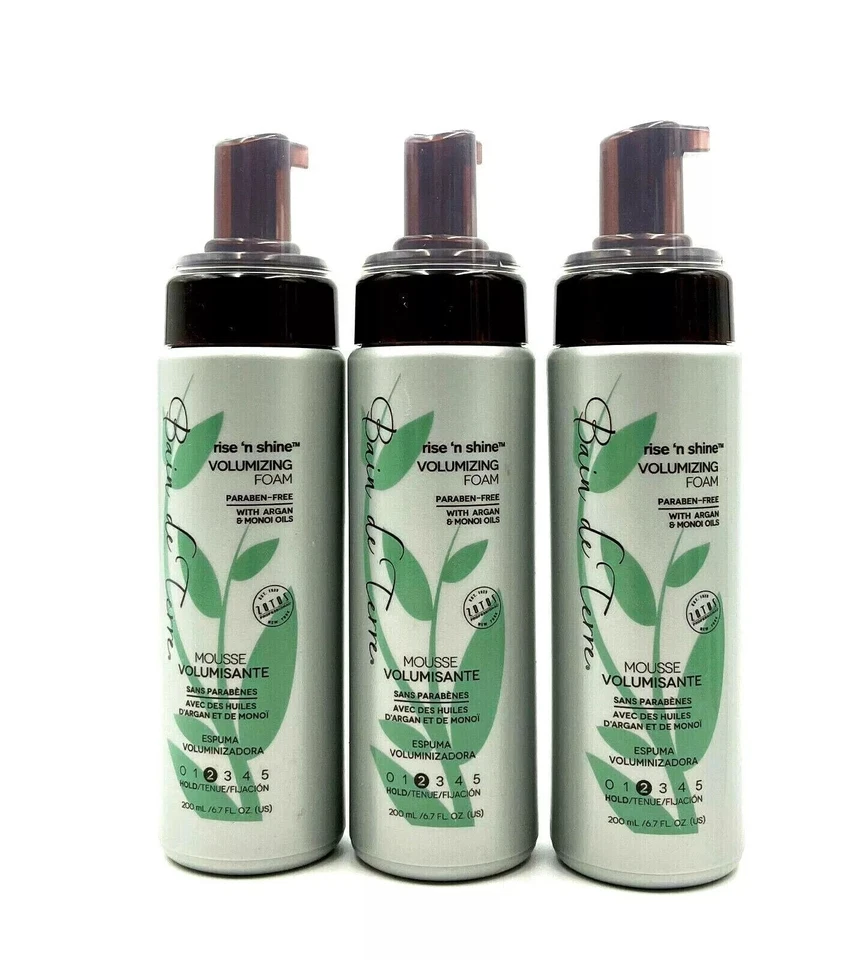 Bain De Terre Rise ‘N Shine 丰盈泡沫慕斯 6.7 盎司 (3 包) — 第 1/1 张图片