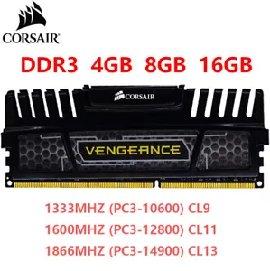 Corsair Vengeance DDR3 4GB 8GB 16GB 1866 1600 1333 Desktop Memory 240Pin DIMM - Picture 1 of 20