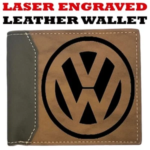 VW Logo - VW Logo Leather Wallet Bifold Premium Quality NEW - Picture 1 of 5