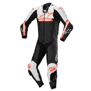 Alpinestars Missile V2 Ward 1 Piece Leather Suit - Black/White/Flo Red (1231) - Picture 1 of 9