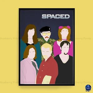 SPACED Comedy Characters Home Decor Minimalist Art Poster Print (3 Sizes) - Picture 1 of 6
