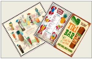 MINIATURA Tiki Bar MENU Casa de Muñecas 1:6 TAMAÑO BARBIE escala de juego - Imagen 1 de 1