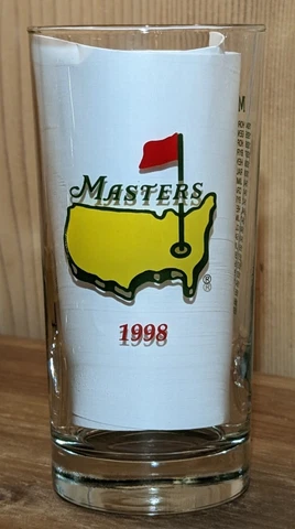 1998 Masters Golf Tournament Commemorative Glass 13 oz. Mark O'Meara 🔥⛳ Augusta Cover