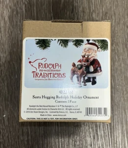 Jim Shore Rudolph The Red Nose Reinder Traditions. Santa Hugging Rudolph 4023451 - Picture 1 of 6