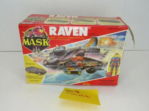 Raven M.A.S.K. Vintage Kenner 1986 Original Complete CIB Rare NICE #2 Cover