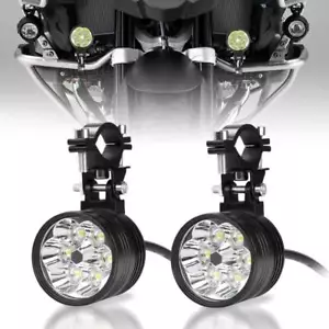 3 Modes LED Spot Light Auxiliary Motorcycle Headlight Hi-Lo Driving Fog Lamps US - Picture 1 of 9