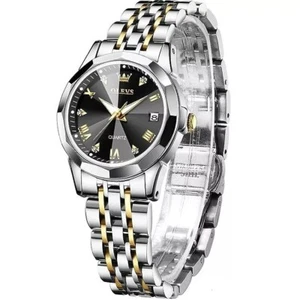 OLEVS 27mm Quartz Watch Women Elegant Waterproof Diamond Mirror Stainless steel - Picture 1 of 17